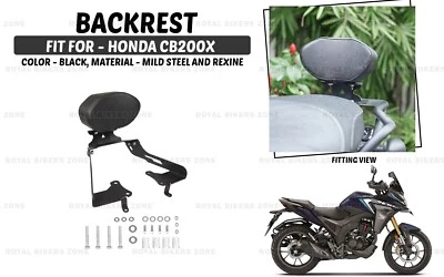 Dossier avec coussin noir "Convient pour HONDA CB200X" - Photo 1/4