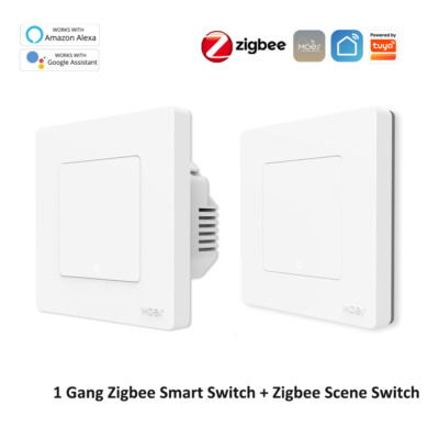 Tuya Zigbee Smart Lichtschalter Taster Wandschalter Funk Szenen Schalter f Alexa