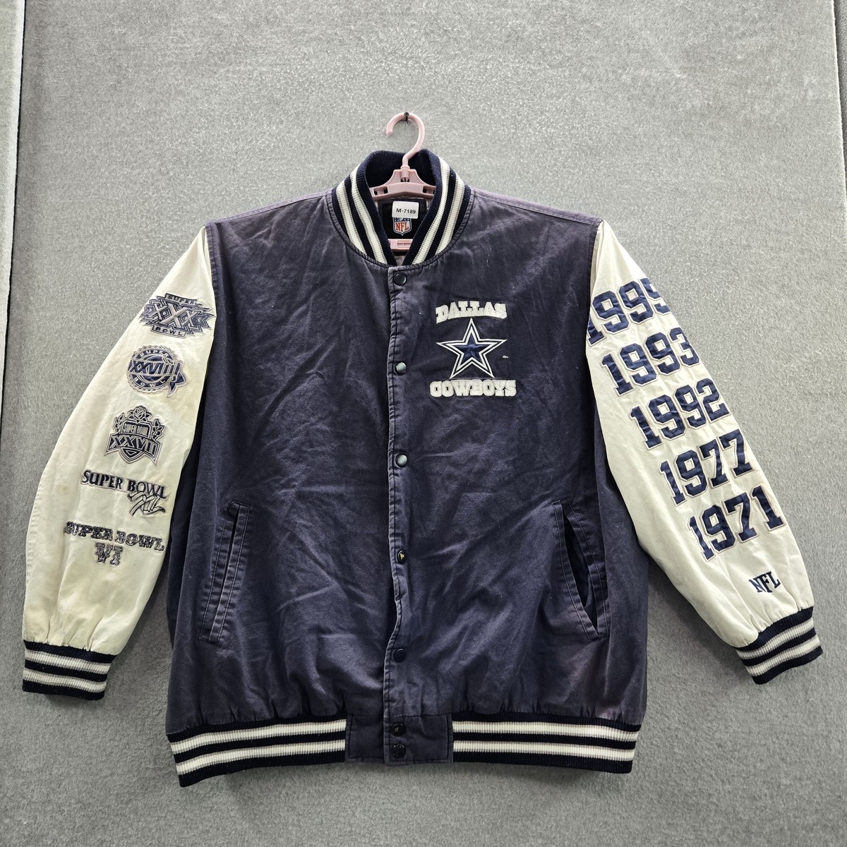 NFL Dallas Cowboys ジャケット　激レア‼︎ VINTAGE Dallas Cowboys Jacket 3XL Navy Varsity Star Super Bowl