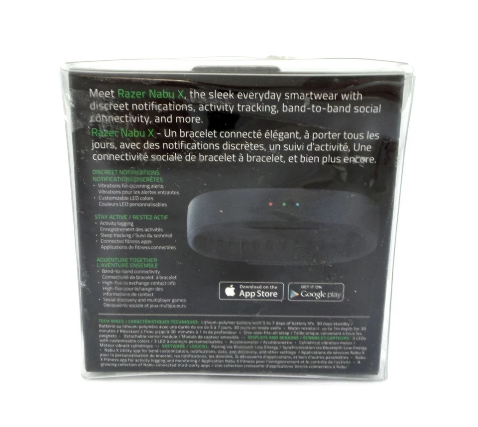 Смарт-браслет Razer Nabu X отслеживание активности и сна черный RZ15-01290100-R3U1 новый - Изображение 2 из 4
