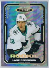 2021-22 UPPER DECK STATURE ROOKIE PORTRAIT LANE PEDERSON 07/22 SAN JOSE SHARKS