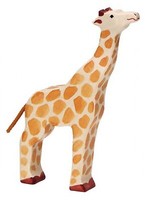 Holztiger 80155 Giraffe, Kopf Hoch Holzfigur Bemalt