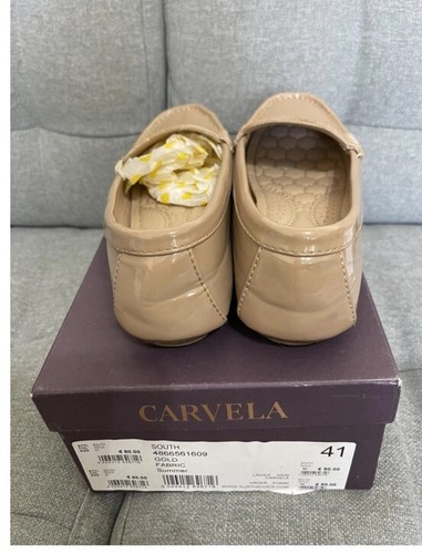 CLICK Gold Leather Slip On Flats by CARVELA Size 39 - Picture 4 of 8