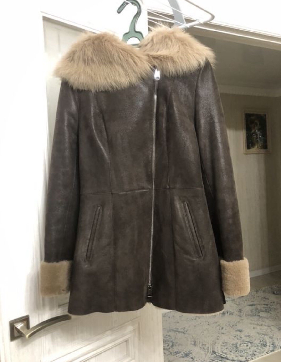 100 natural sheepskin coat eBay