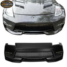 Fit 03-08 Nissan 350z to 370z NIS Style Front Bumper Cover Conversion Kit w/ LED