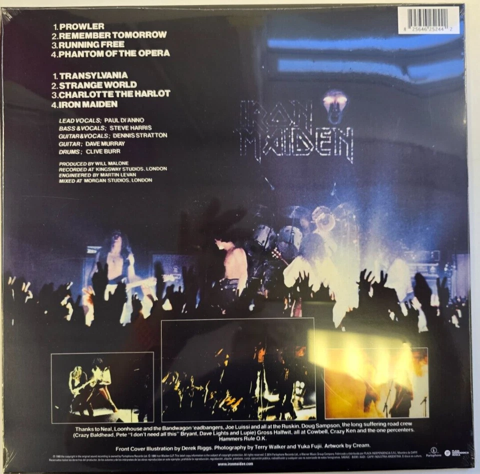 Iron Maiden  Iron Maiden LP Album vinyl record 2021 reissue Argentina import Foto 2 de 4