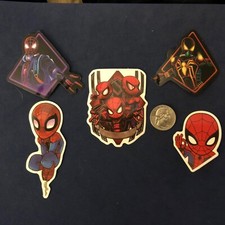 Spider Man Super Hero Lot Of 5 Stickers. - New