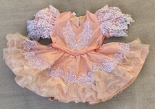 Vintage Toddler Girls Puffy Ruffle Full Circle Party Dress Size 3