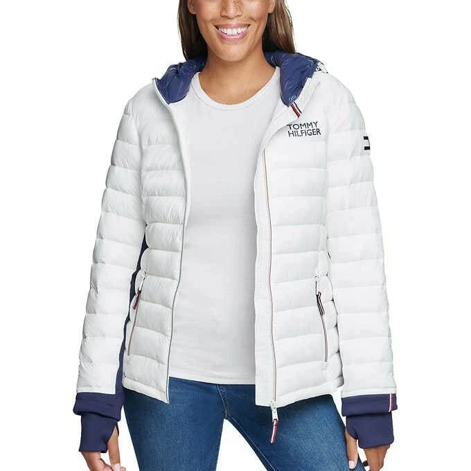 Tommy Hilfiger Women's Packable Lightweight Hooded Full Zip Jacket -$0 Free Ship