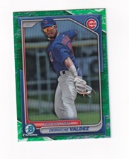 2024 BOWMAN BASEBALL DERNICHE VALDEZ CHROME PROSPECTS LUNAR GLOW REFRACTOR