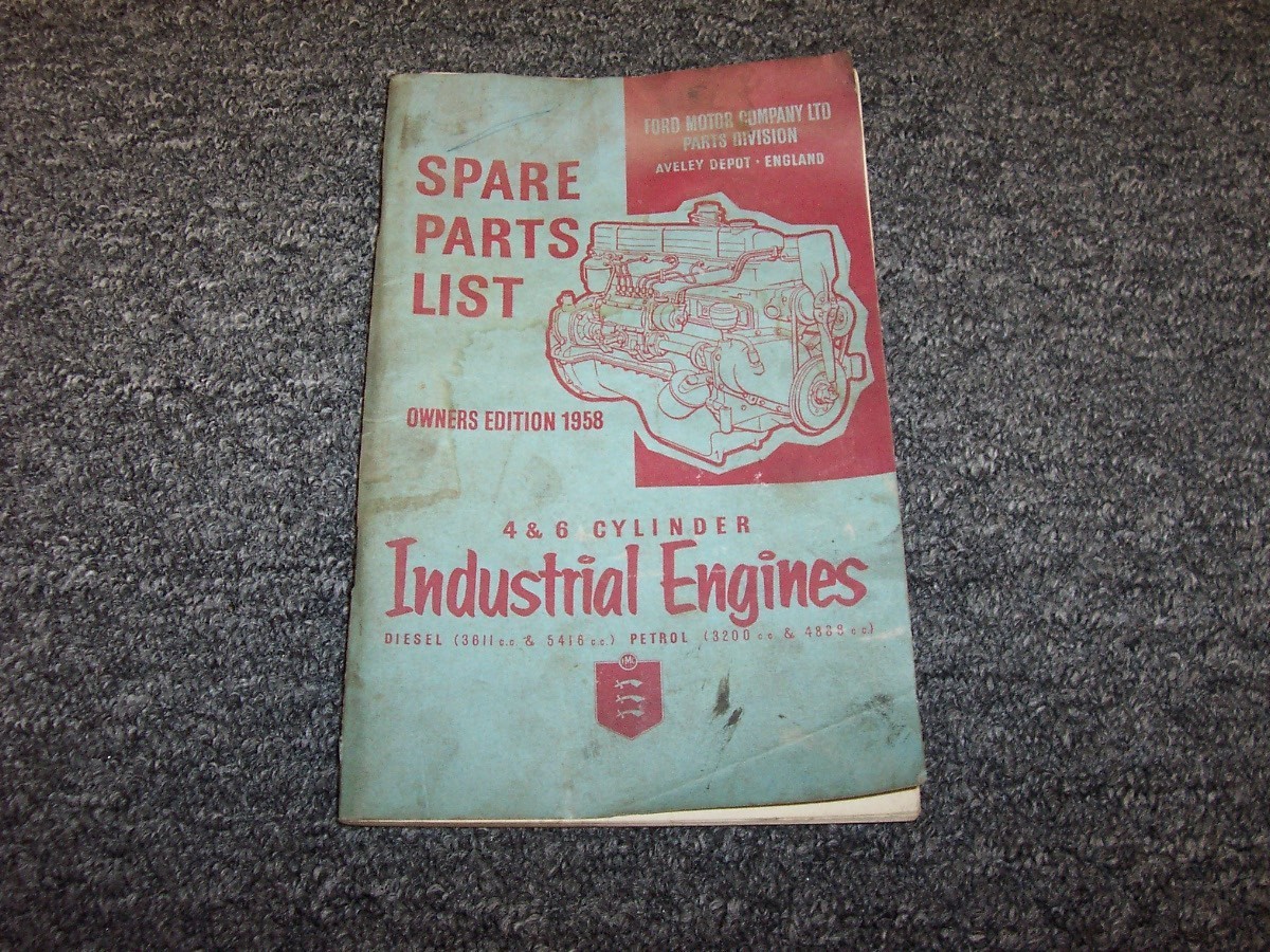 Ford 4 &amp; 6 Cylinder Industrial Engine Original Spare Parts Catalog  Manual Book | eBay