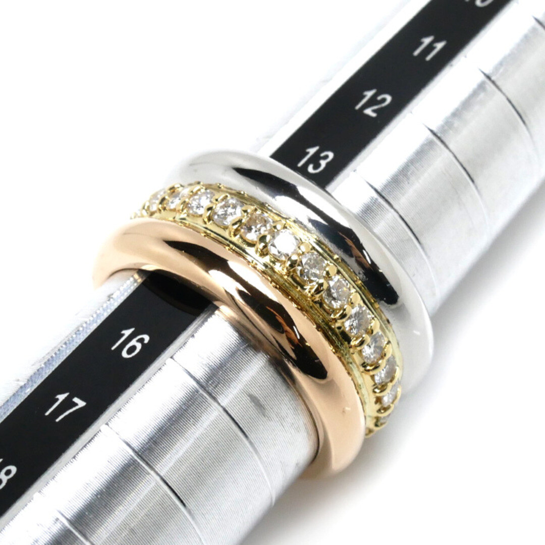 K18YG K18pg PT900 Diamond Ring 0.89CT Size 14 10.7g Womens K18YG K18pg PT900 Diamond Ring 0.89CT Size 14 10.7g Womens