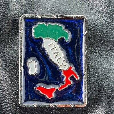 ITALY METAL FRIDGE MAGNET MAP OF COUNTRY IN FLAG COLORS TOURISTIC SOUVENIR 