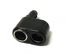 New Two-Way Dual Socket 12 24V Power DC Car Cigarette Lighter Charger Splitter