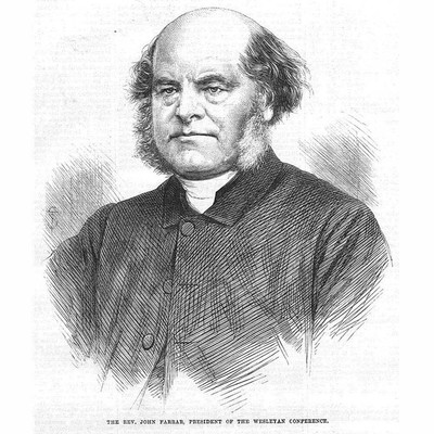 Pfarrer John Farrar Präsident der Wesleyanischen Konferenz - antiker Druck 1870