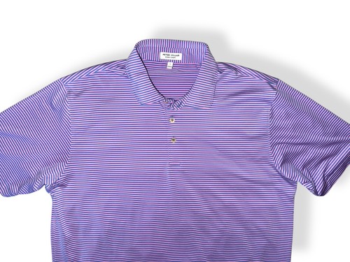 Peter Millar Crown Sport Polo Shirt Summer Comfort Striped sz L MS23EK03S - Picture 2 of 8