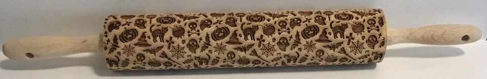 Embossed Laser Cut Rolling Pin. Lots Of Halloween Cookies Designs. 0929 BBR#12 - Image 4 of 4