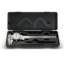 6 Inch Precision Dial Caliper Stainless Steel Shockproof 4Way Measurement Case