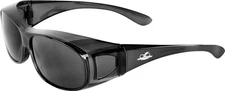 Bullhead Over-The-Glass Safety Glasses Sunglasses Black Frame Smoke Lens New