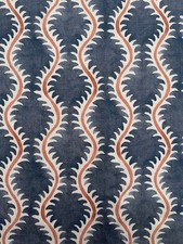 New Linwood Helter Skelter fabric remnant Slate 54cm wide x 155cm long