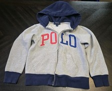 Polo Ralph Lauren ' NO ZIPPER ' Boys Hoodie Size 8 View All Pics Red Blue Logo