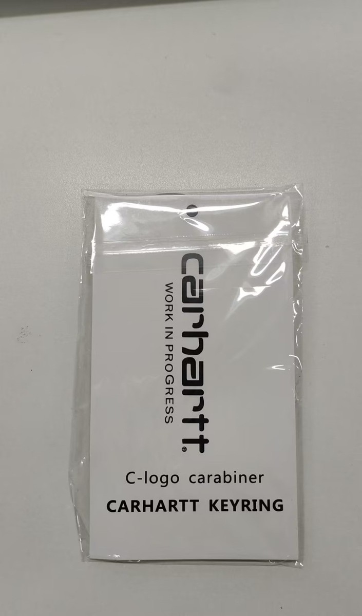 Carhartt WIP Modern Streetwear Chrome Silver Logo Key Chain