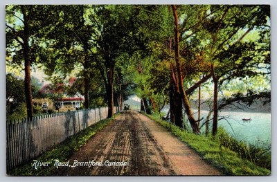 River Road by Stedman Brantford Ontario Canada Vintage Postcard