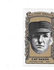 1963 TOPPS BAZOOKA All Time Greats  #39 CAP ANSON Chicago Cubs SILVER