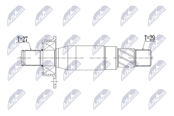 Steckwelle Differential NTY NWP-CH-003 FüR Tesla Model 100D AWD 60D 70D 75D 85D-image