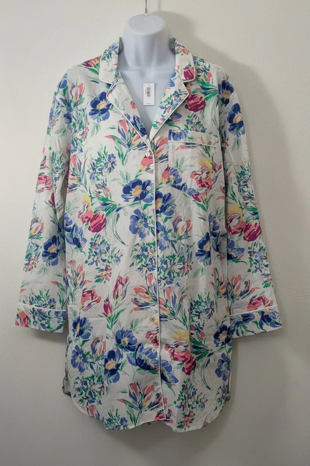 Nuevo Camisón Gap Body Floral Algodón Crujiente Popelina Precio de venta sugerido por el fabricante 59,95 USD Foto 2 de 4