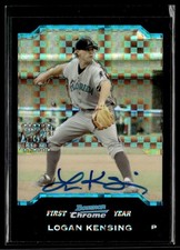 2004 Bowman Chrome #335 Logan Kensing X-Fractor Autograph