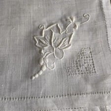 Vintage Linen Table Napkins 16x16 Elegant Fin...