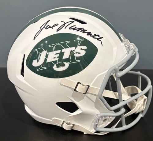 Joe Namath Signed Full Size New York Jets NFL Replica Helmet