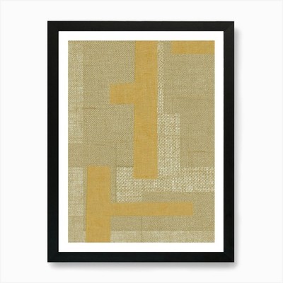 Stoff Collage Komposition Nr.3 Kunst gerahmt Wandbild Poster Leinwanddruck Bild
