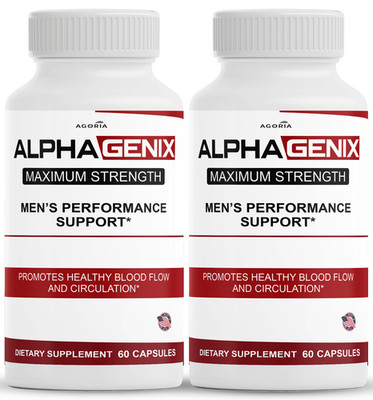 (2 Pack) Alpha Genix Capsules, Alphagenix Male Performance Pills