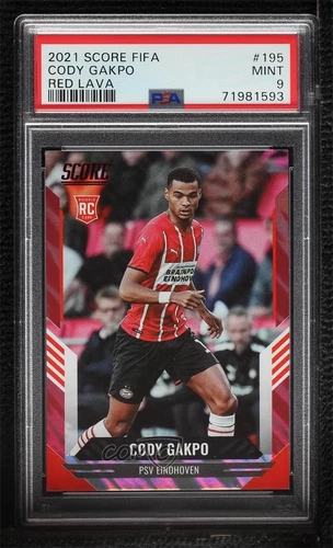 2021-22 Panini Score FIFA Red Lava Cody Gakpo #195 PSA 9 MINT