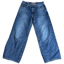 Levis Baggy Dad Jeans Women's 29x26 Blue Wide Leg Big E Premium 318 Grunge Y2K
