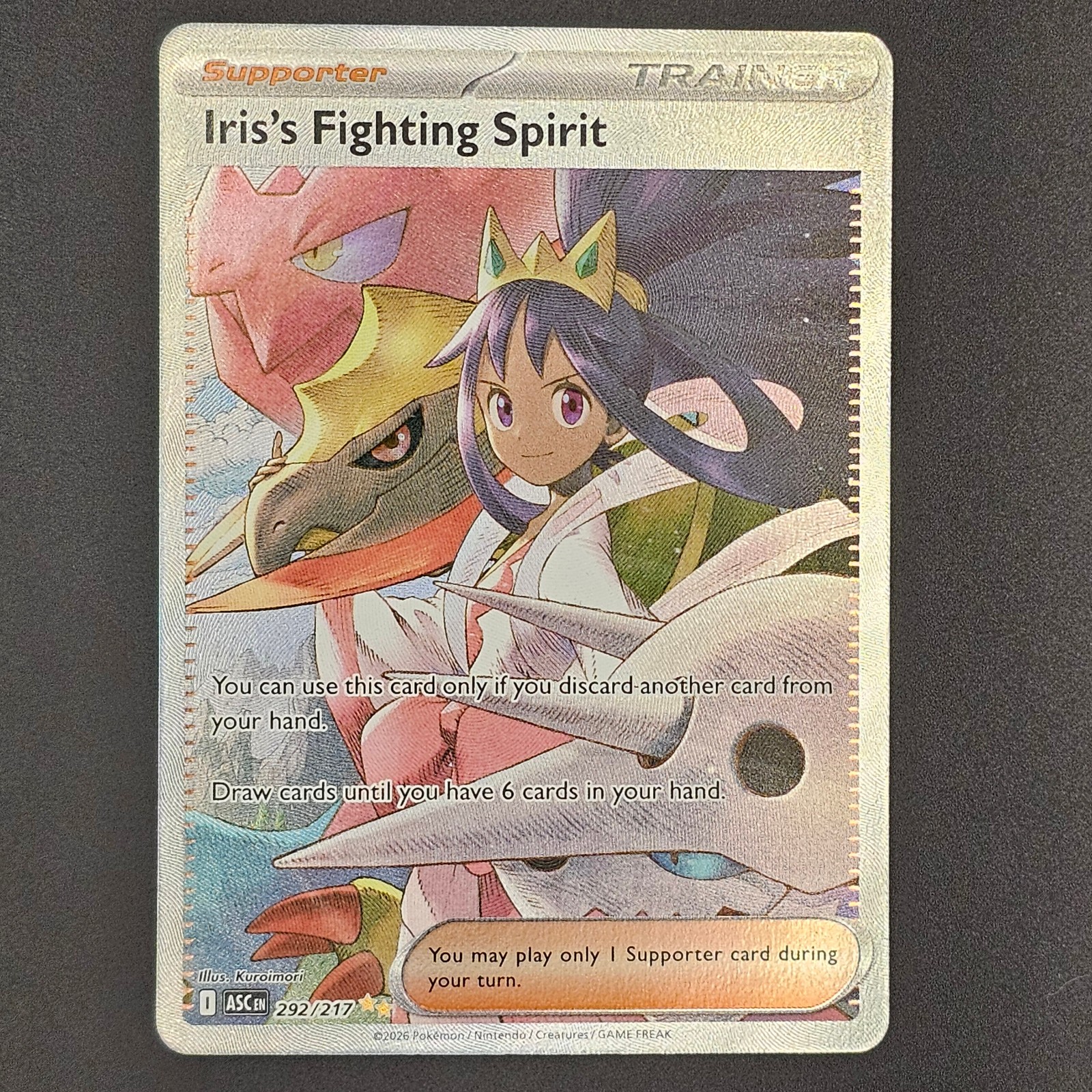 Iris's Fighting Spirit 292/217 Me: Ascended Heroes Holo Near Mint