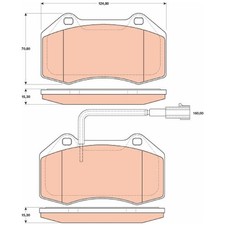 Satz Bremsbeläge Bremsklötze vorne für Abarth Punto EVO | 24545202