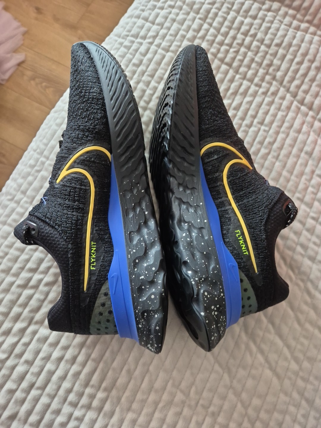 Nike React Infinity Run Fk 3 Men's Trainer Black/Citron Pulse Hyper Royal UK 11 image 10