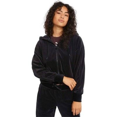 Damen Sweatshirt schwarz Puma Iconic T7 Velour Größe 40 L