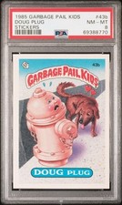 PSA 8 NM-MT 1985 Garbage Pail Kids OS2 DOUG PLUG 43b MATTE STICKER CARD LOW POP 