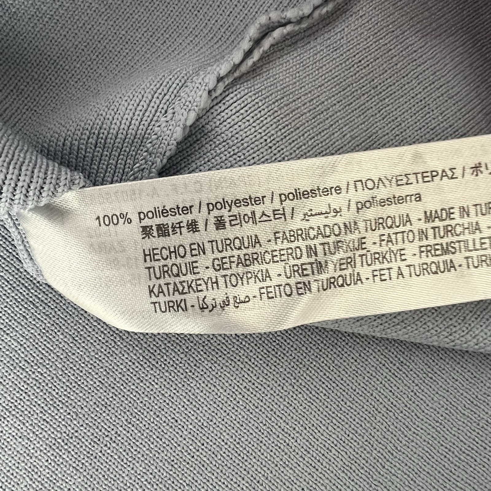 ZARA NWOT Light Blue Square Neck Knit Mini Dress Size M thumbnail 6