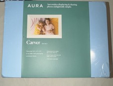 Aura Carver Sea Salt Digital Landscape Display AF900-WHT White Factory Sealed