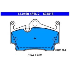Satz Bremsbeläge Bremsklötze hinten für Porsche 718 982 Boxster 981 id82062