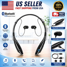 Bluetooth Neckband Wireless Headphones Mic Headset Stereo Earbuds Earphone