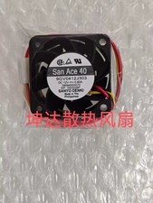 Sanyo 9GV0412J303 12V 0.6A 40 28 mm 3-wire dual-ball-bearing axial cooling fan