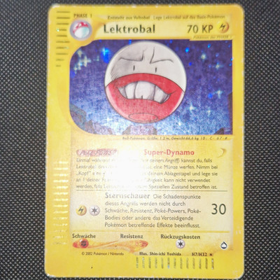 Pokémon TCG Aquapolis Lektrobal Holo Rare H7/H32 Deutsch 2002 70 KP