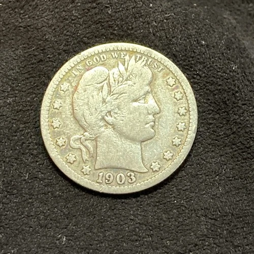 1903 Barber Quarter Dollar USA Coin