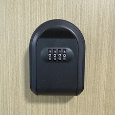 4-digit password key box black plastic wall mounted lock box storing 5 keys